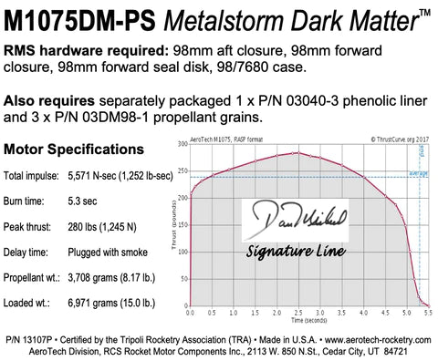 Part number 13107P M1075DM-Ps Metalstorm Dark matter 